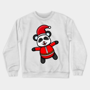 Sticker and Label Of  Cute Baby Christmas Panda Crewneck Sweatshirt